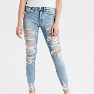 American Eagle Hi Rise Destroyed Jegging 4R